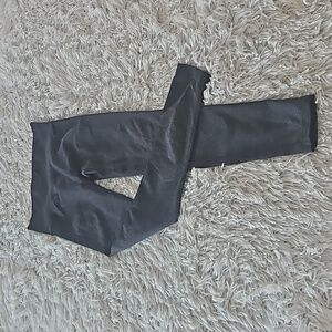 Runched Dark Grey Gray Charcoal Leggings Womens Small Compression NWOT